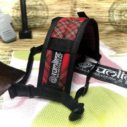 画像1: ラジオハーネスstd女性用右利き, カスタムカラー 旧モデル / タータンチェック,レッド(送料込) 